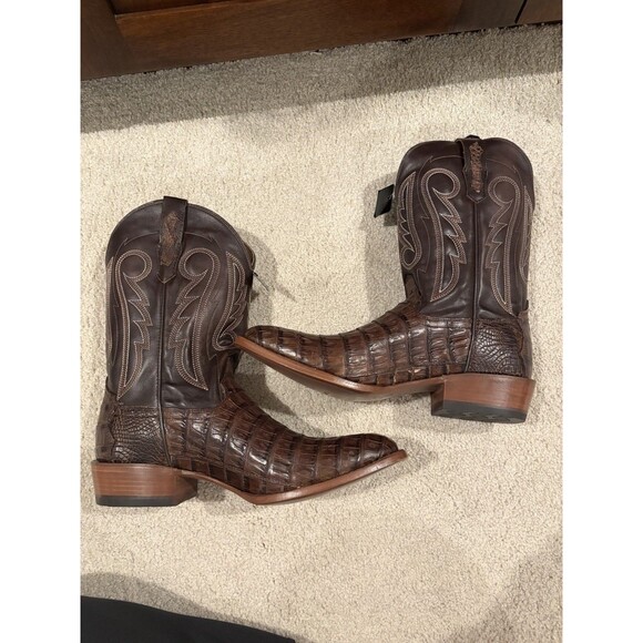 New CODY JAMES MEN\'S EXOTIC CAIMAN WESTERN Cowboy BOOTS Brown 12D BBE4521-01 main image 8